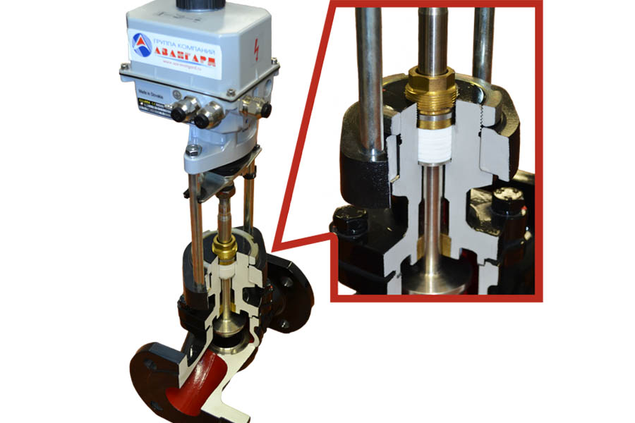 Старооскольский арматурный завод Авангард испытал регулирующий клапан с новым уплотнением сальникового узла – шевронными манжетами